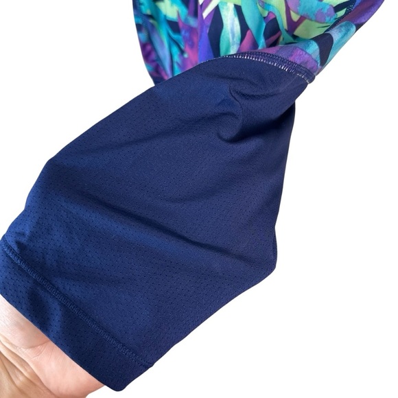 Nike Pro Cropped Leggings Womens Small Floral Tropical Hawaiian Workout Abstract - Picture 3 of 8